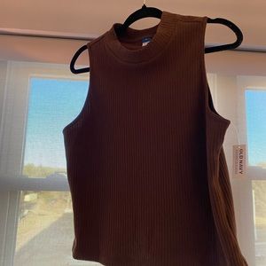 Old Navy Brown High Neck shirt